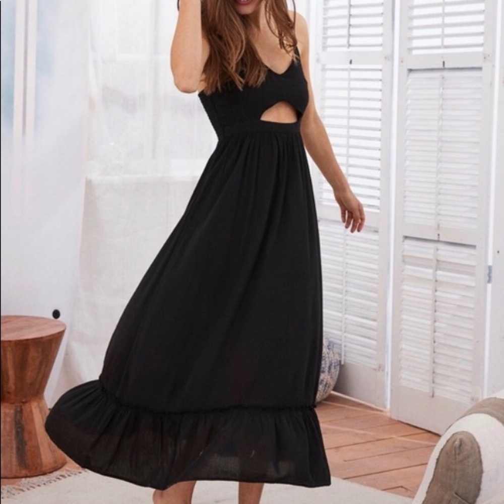 American Eagle Black Cutout Maxi Dress (NWOT)